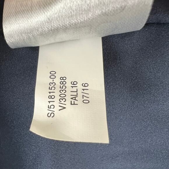 Banana Republic Navy Orange Peplum Top Rugby Striped Boat Neck Sleeveless Size 4 - Picture 7 of 7